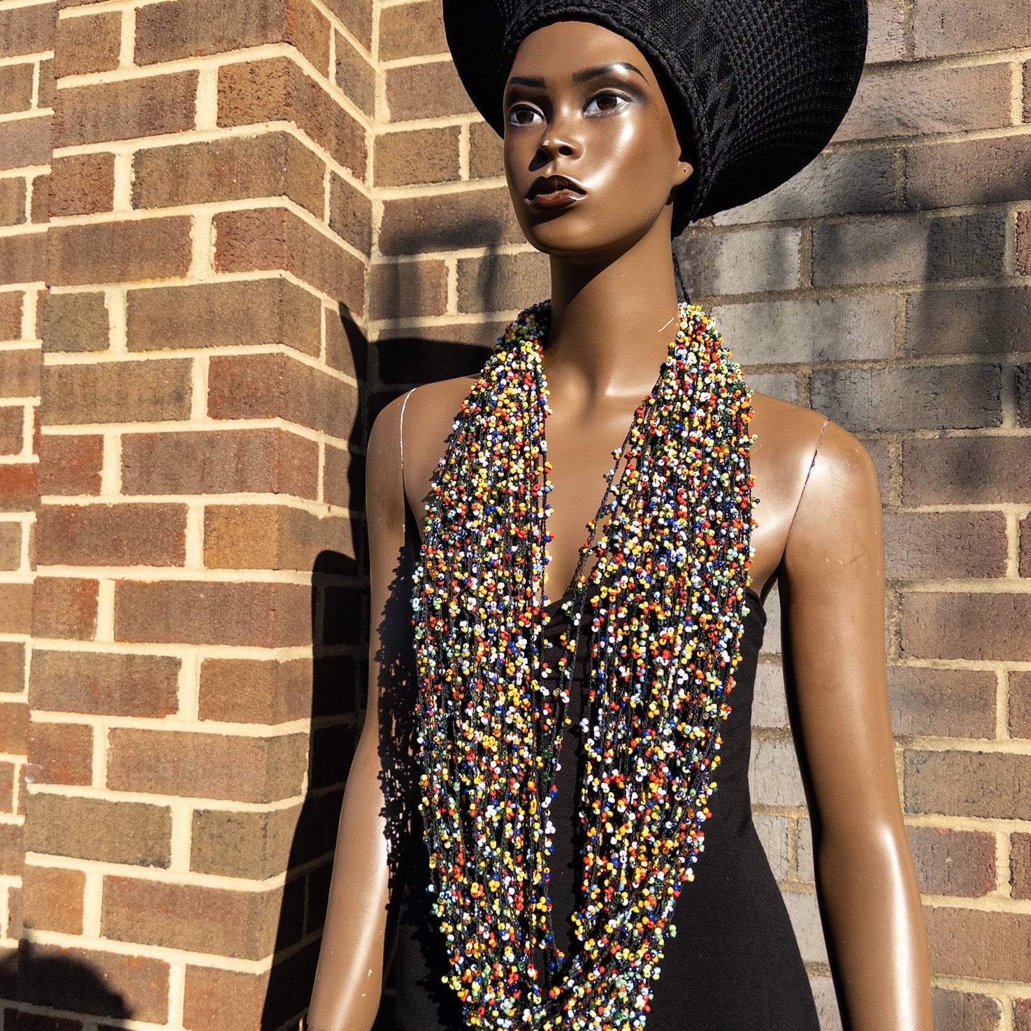 Tintinpaa Multi Strand crochet Beaded statement necklace - Trufacebygrace