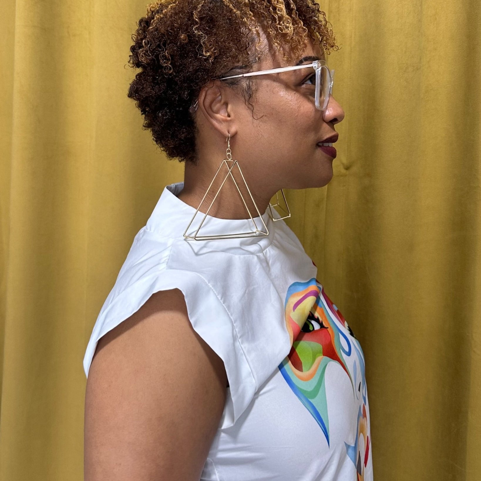 Tri Majesty Geometric Earrings - Trufacebygrace