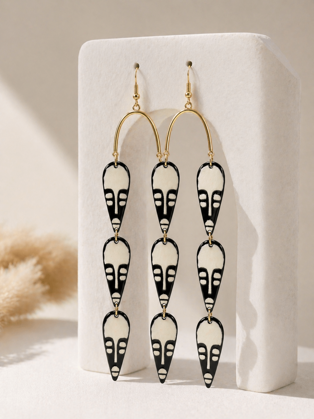 Tribal Face Mask Earrings - Trufacebygrace
