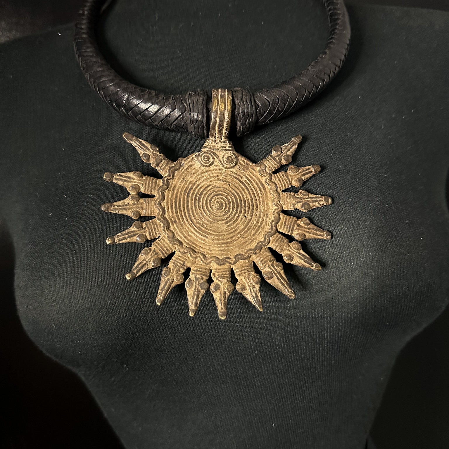 Tuareg / Berber Vintage Metal and Leather Necklace - Trufacebygrace