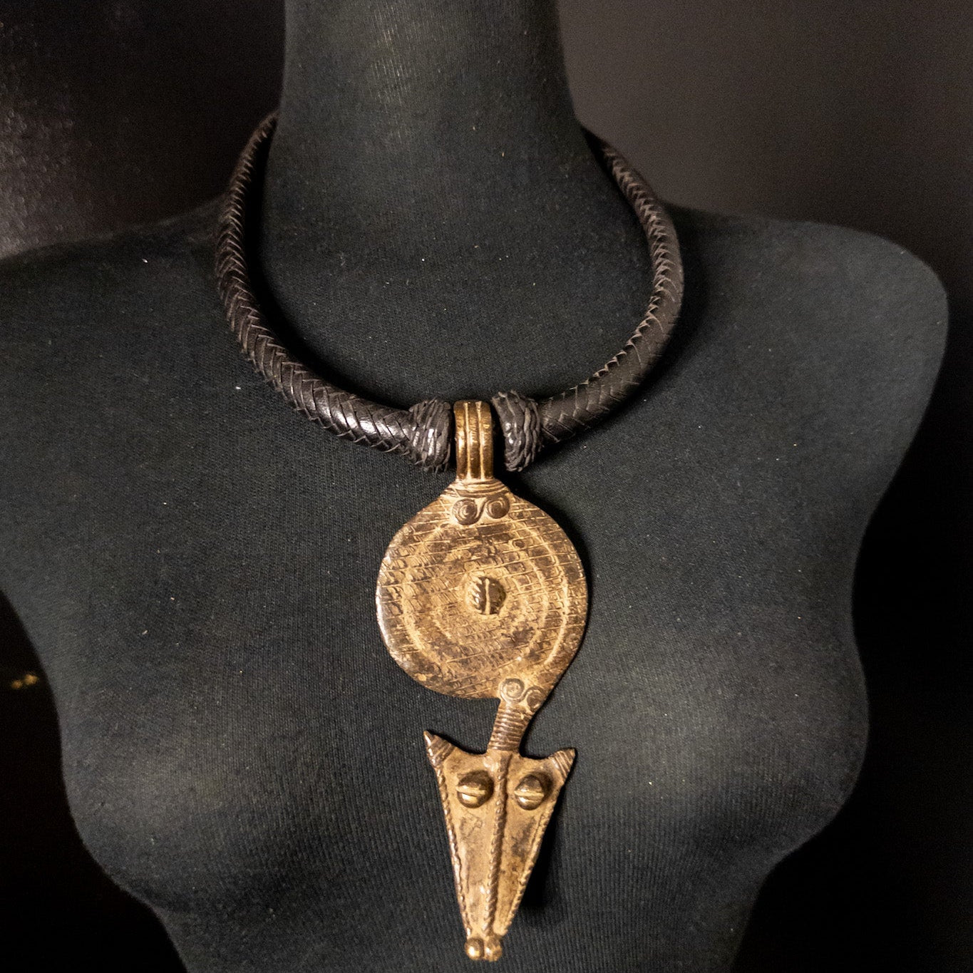 Tuareg / Berber Vintage Metal and Leather Necklace - Trufacebygrace