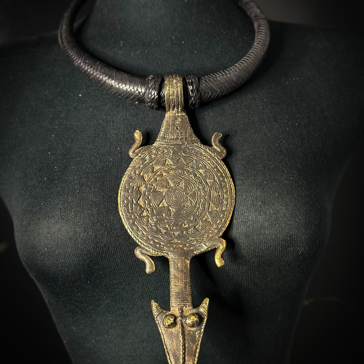 Tuareg / Berber Vintage Metal and Leather Necklace - Trufacebygrace
