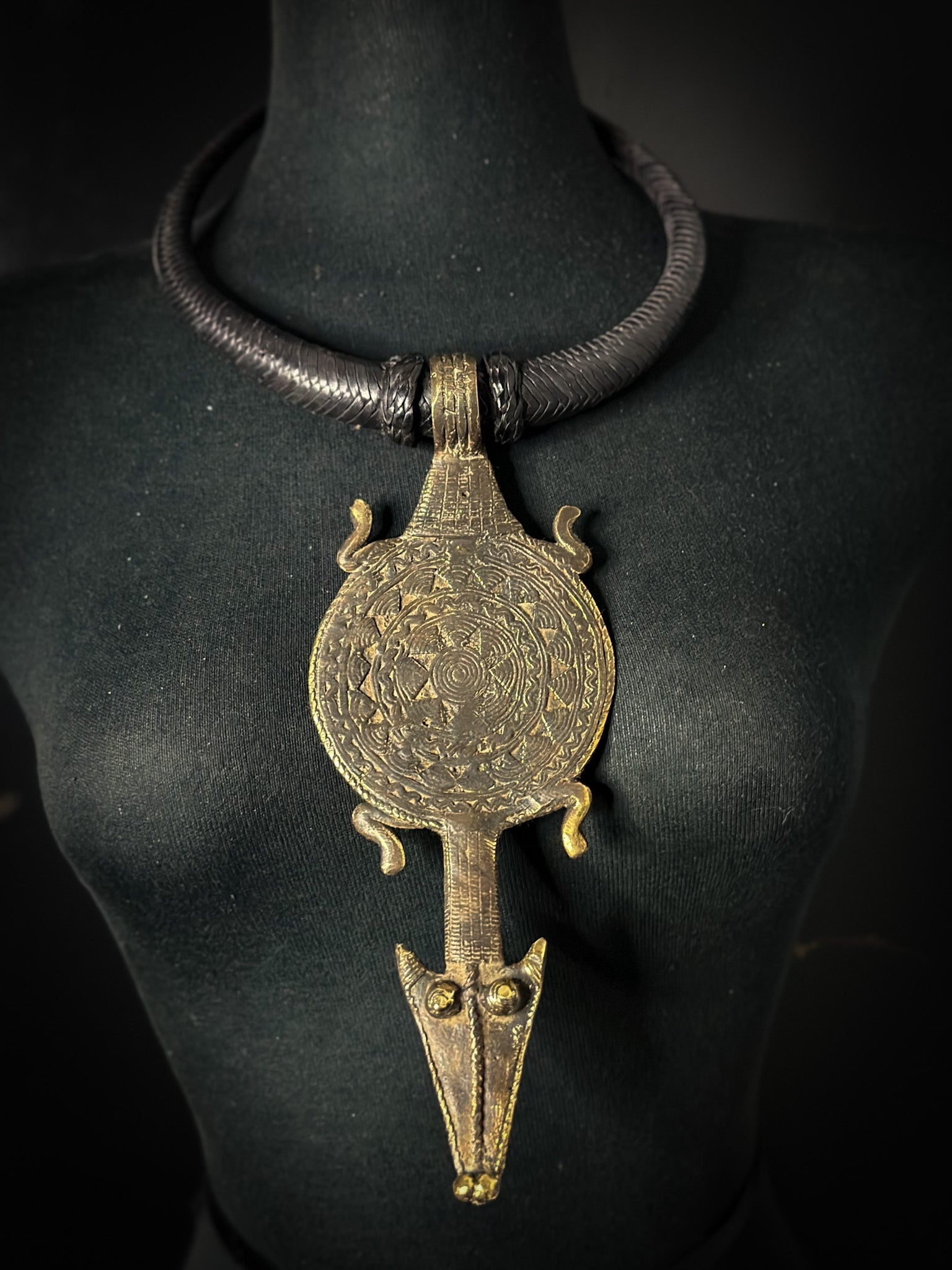 Tuareg / Berber Vintage Metal and Leather Necklace - Trufacebygrace