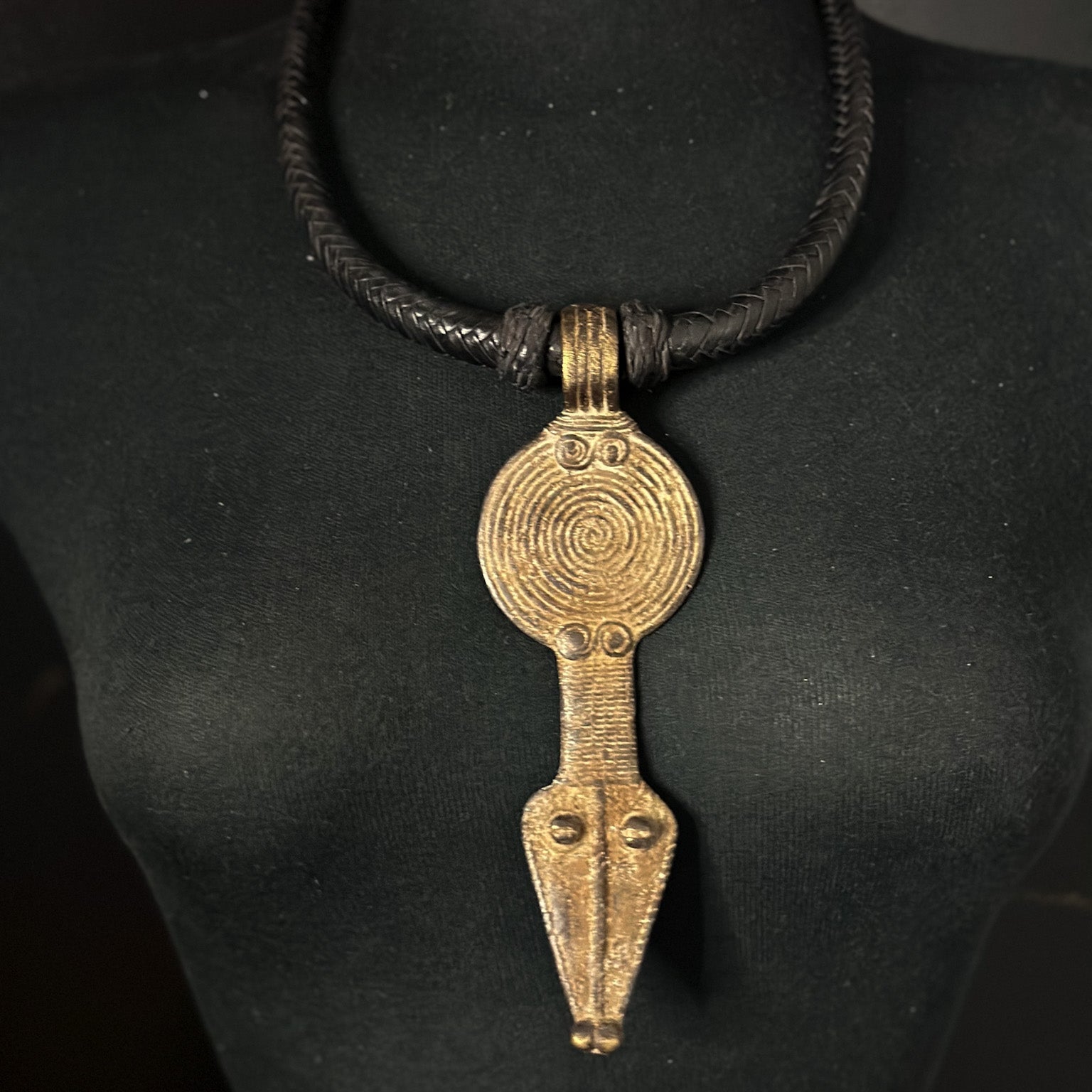 Tuareg / Berber Vintage Metal and Leather Necklace - Trufacebygrace