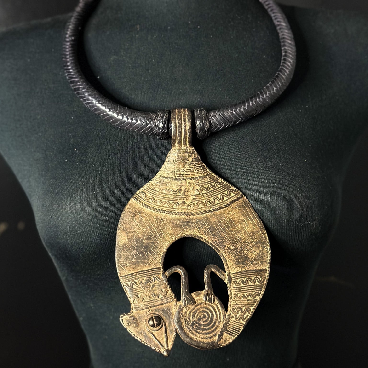 Tuareg / Berber Vintage Metal and Leather Necklace - Trufacebygrace