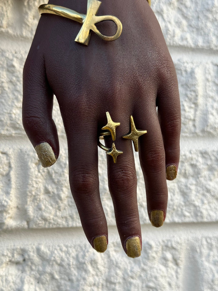 Twinkle Stars Brass Ring - Trufacebygrace
