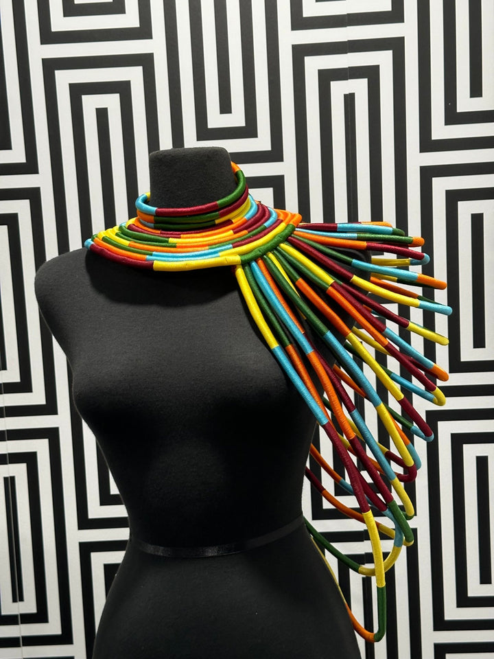 Ubuntu Goddess Statement Necklace - One shoulder - Trufacebygrace