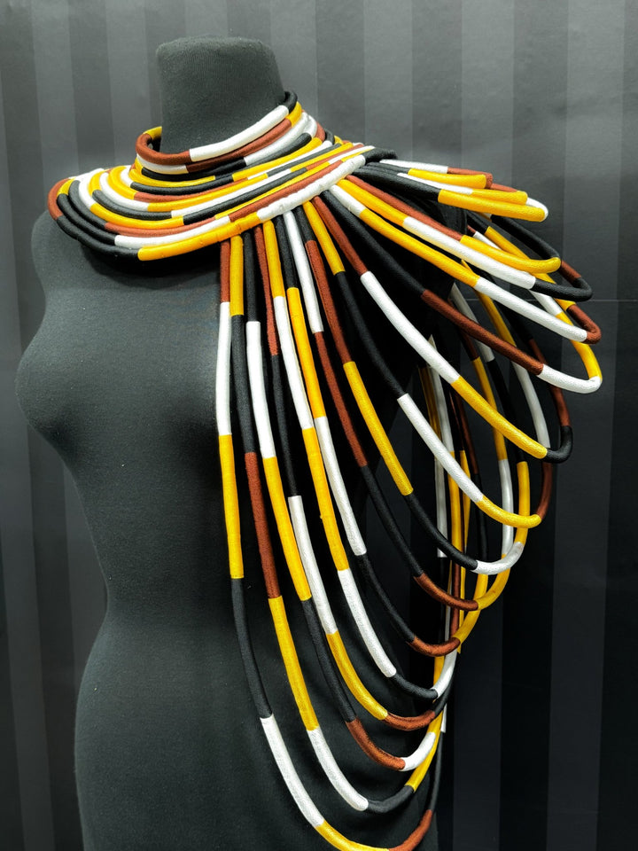Ubuntu Goddess Statement Necklace - One shoulder - Trufacebygrace
