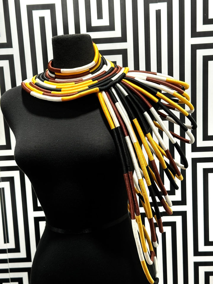 Ubuntu Goddess Statement Necklace - One shoulder - Trufacebygrace