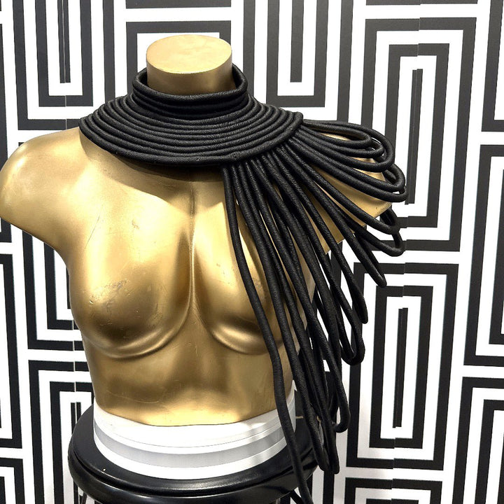 Ubuntu Goddess Statement Necklace - One shoulder - Trufacebygrace