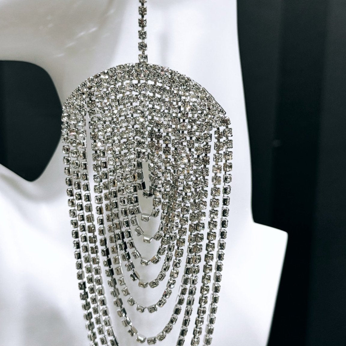 Ultra statement rhinestone earrings - Trufacebygrace