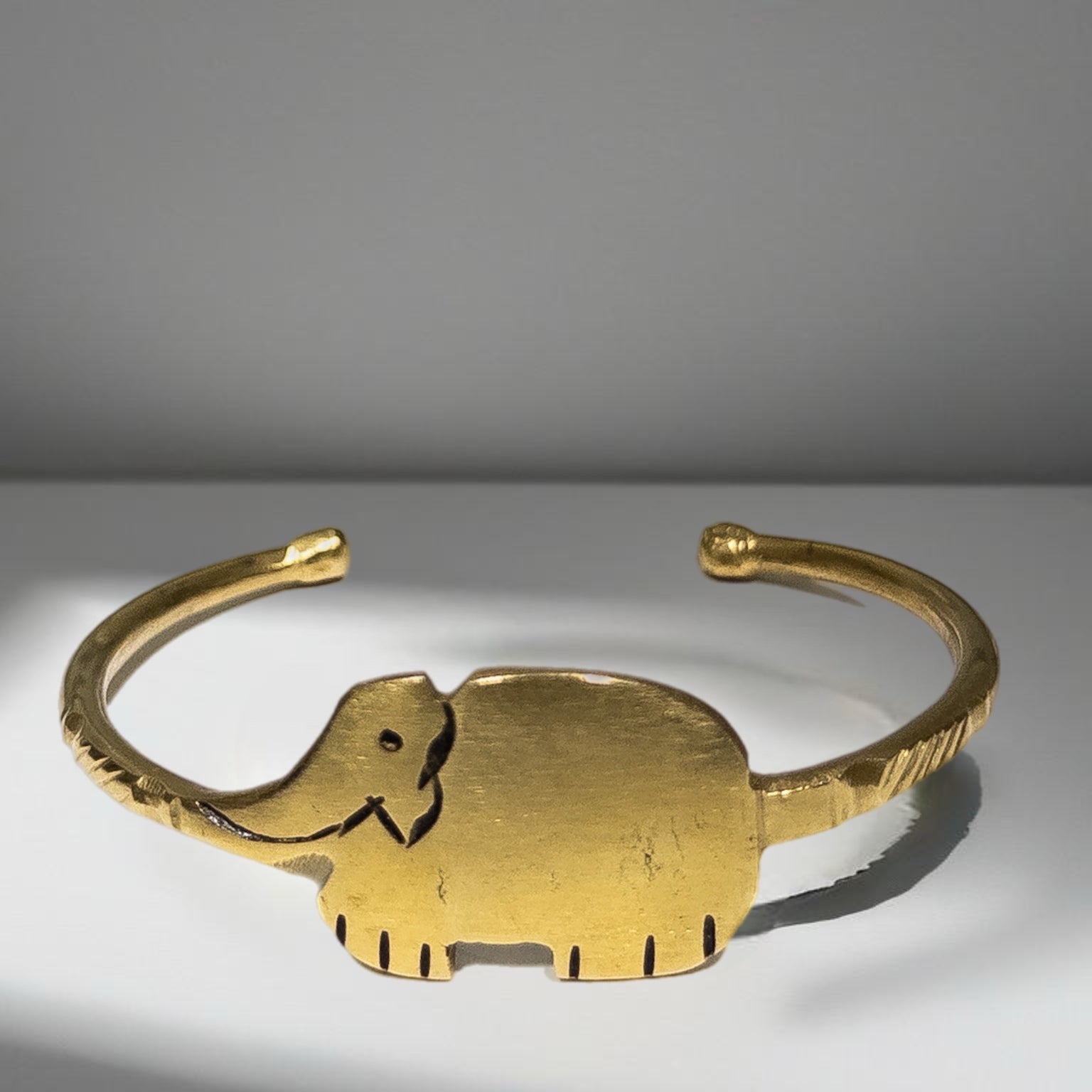 Unisex Brass Adjustable Elephant Bracelet - Trufacebygrace