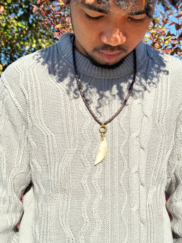 Unisex Horn Earrings / Necklace Set - Mwanza - Trufacebygrace