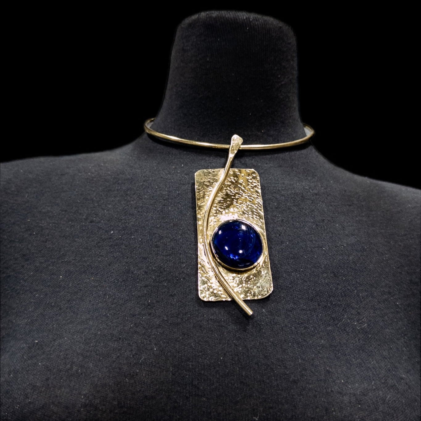 Upinde rectangle Brass with Glass Stone Necklace - Trufacebygrace