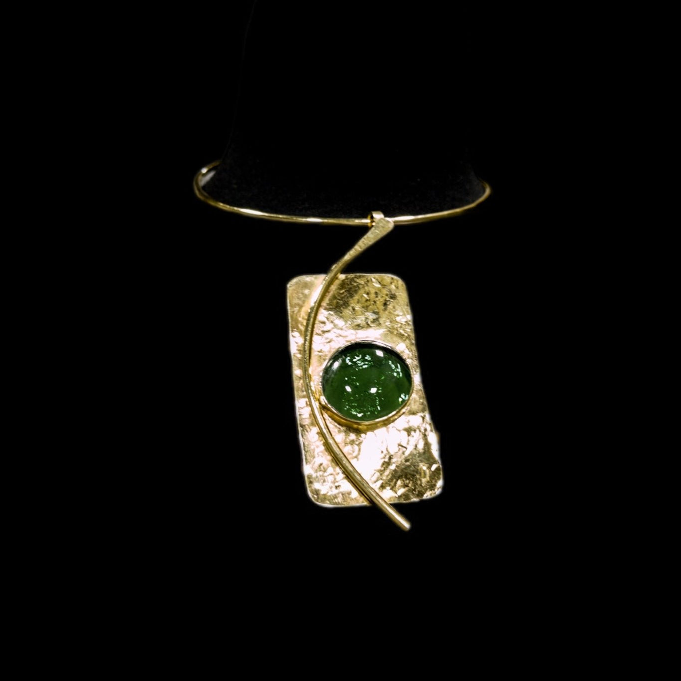 Upinde rectangle Brass with Glass Stone Necklace - Trufacebygrace