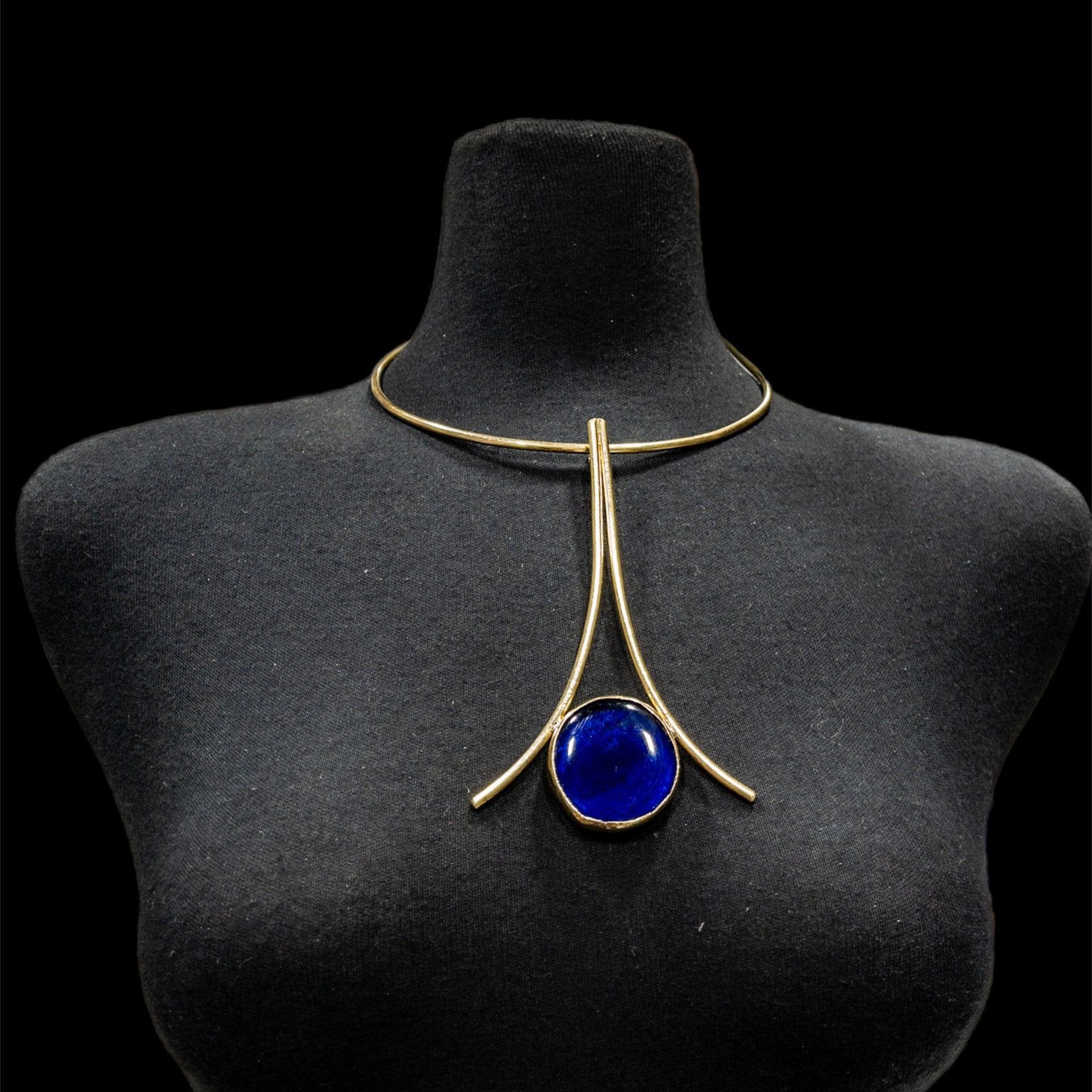 Upinde Tower Brass with Glass Stone Necklace - Trufacebygrace