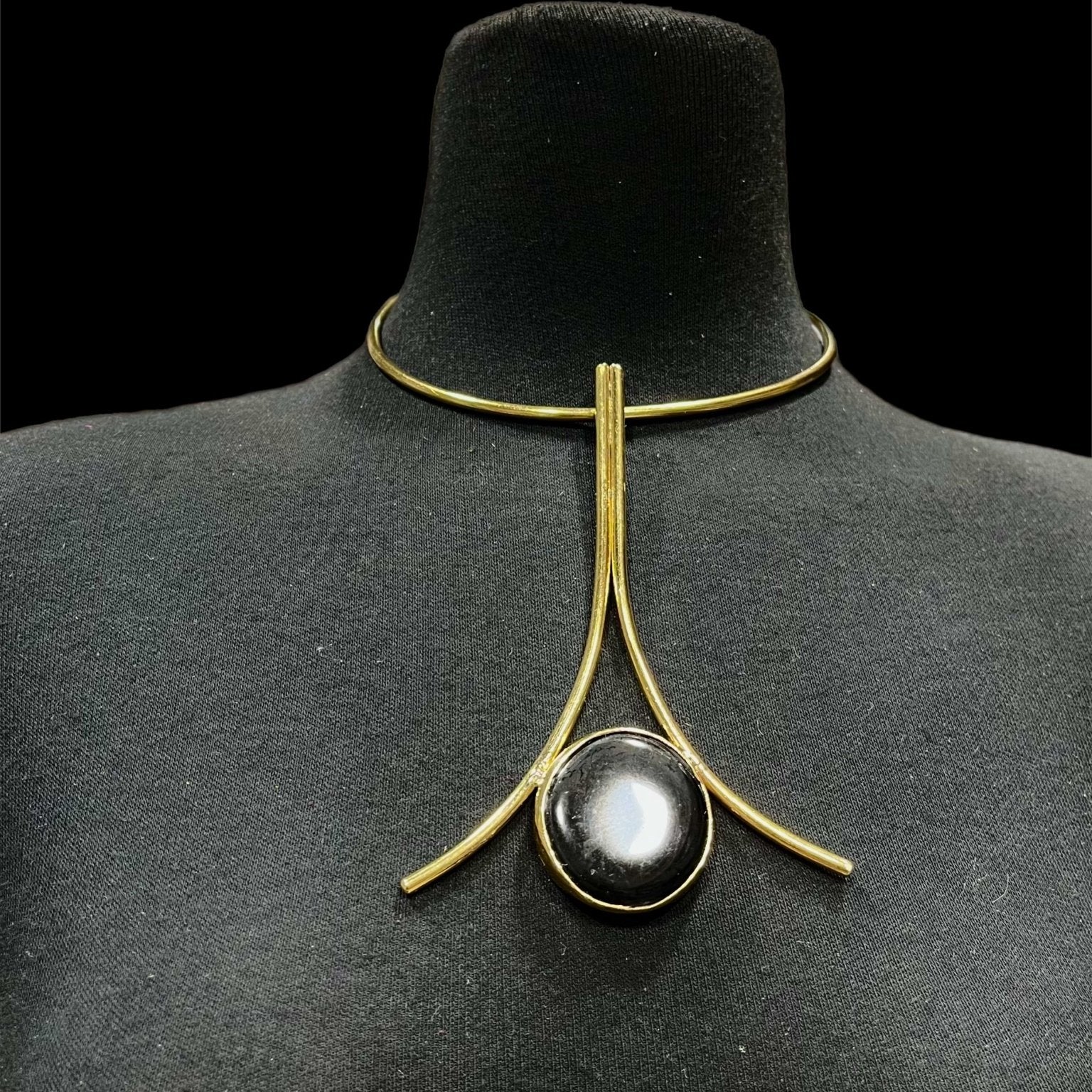Upinde Tower Brass with Glass Stone Necklace - Trufacebygrace