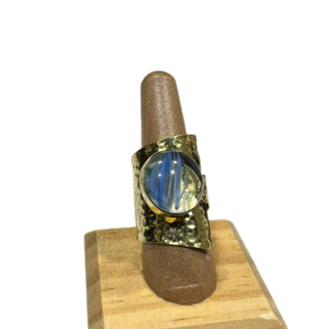 UPINDE Wraparound stone and Brass Ring - Trufacebygrace