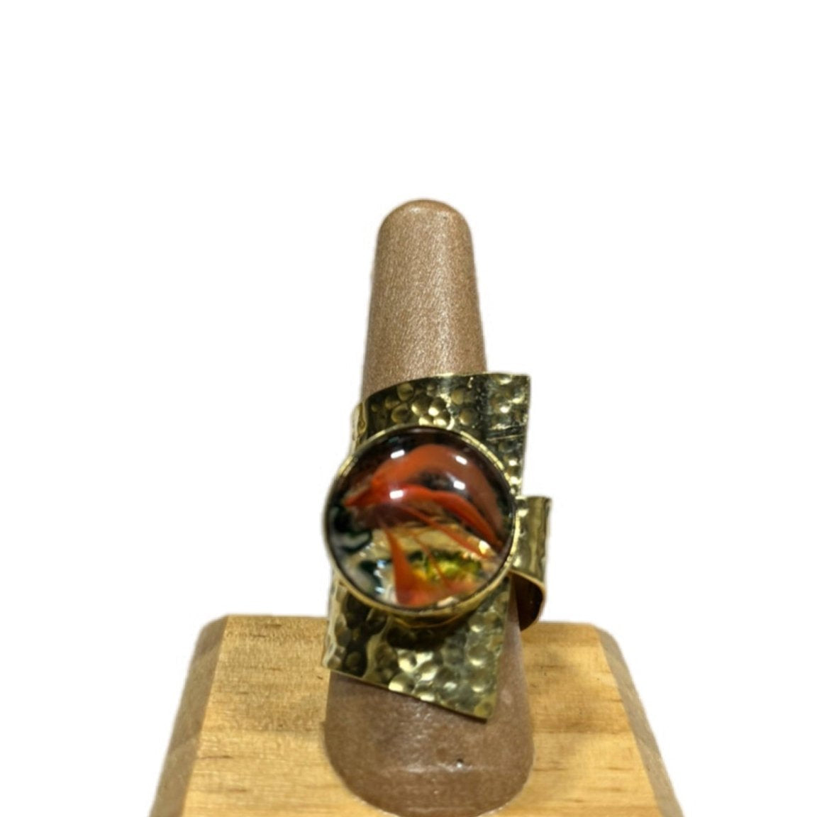 UPINDE Wraparound stone and Brass Ring - Trufacebygrace