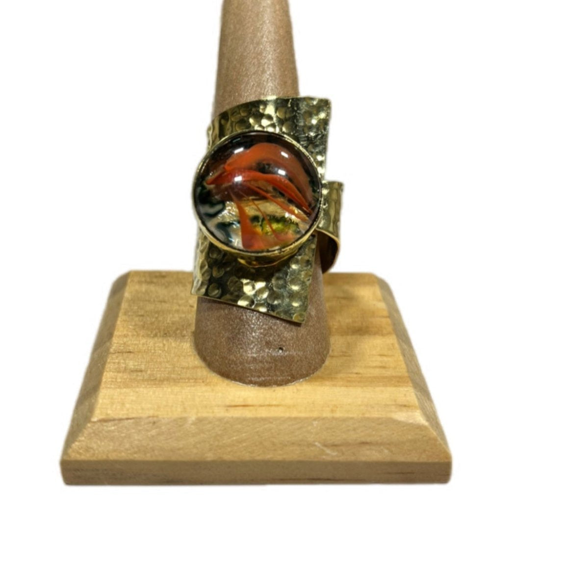 UPINDE Wraparound stone and Brass Ring - Trufacebygrace