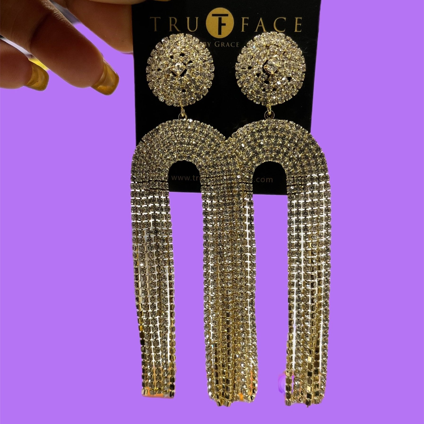 Uwale Rhinestone Earrings - Trufacebygrace