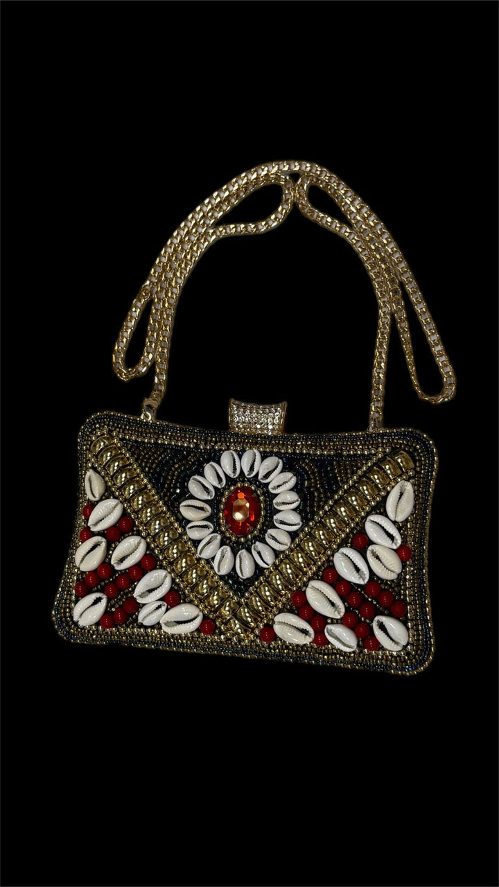 Uzuri Cowry Shell clutch/ Bag/ Purse - Trufacebygrace
