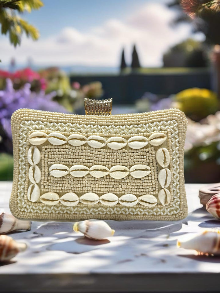 Uzuri Cowry Shell clutch/ Bag/ Purse - Trufacebygrace