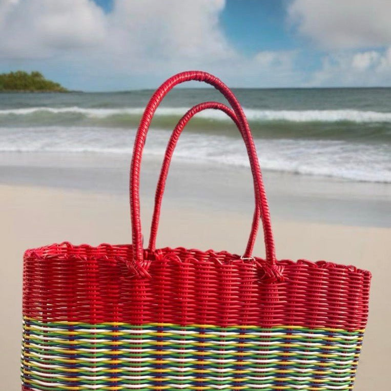 Woven Beach Bags - Trufacebygrace
