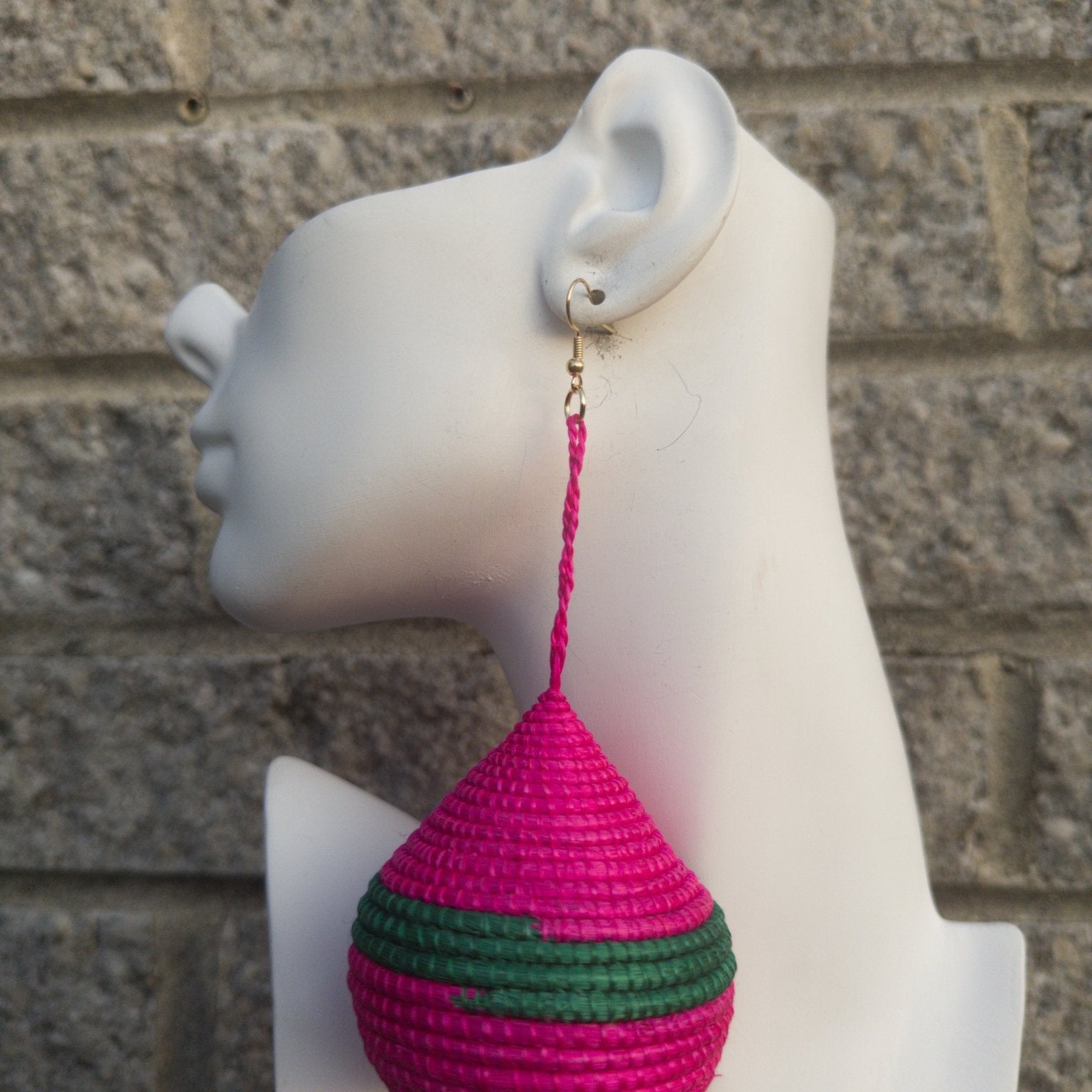 Woven Teardrop Basket Earrings - Trufacebygrace
