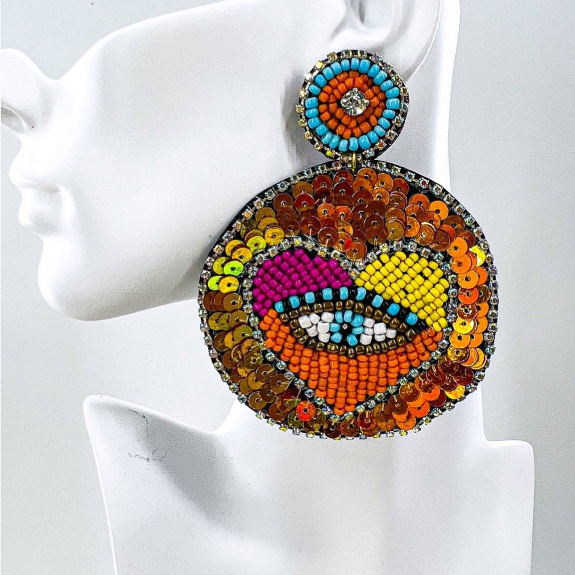 Ya - asili Dream beaded Eye Earring - Not perfect - Trufacebygrace