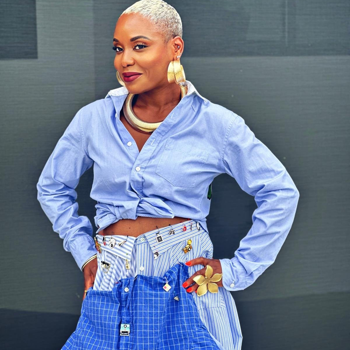 Yakaabom Oversized Chunky Hoop Earrings - Trufacebygrace