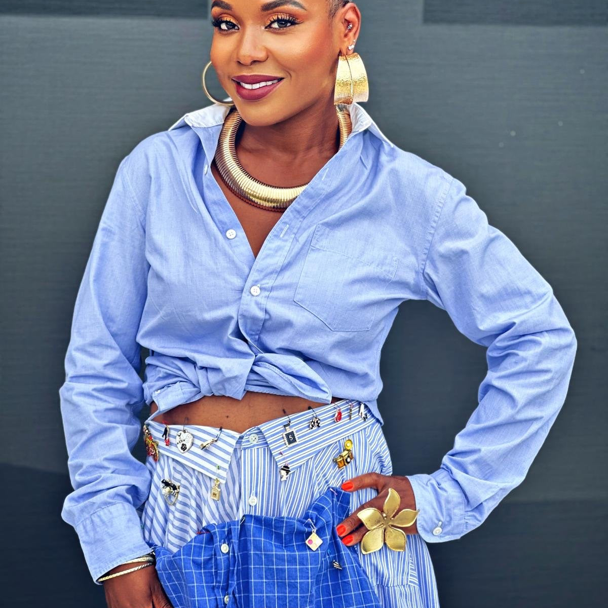 Yakaabom Oversized Chunky Hoop Earrings - Trufacebygrace