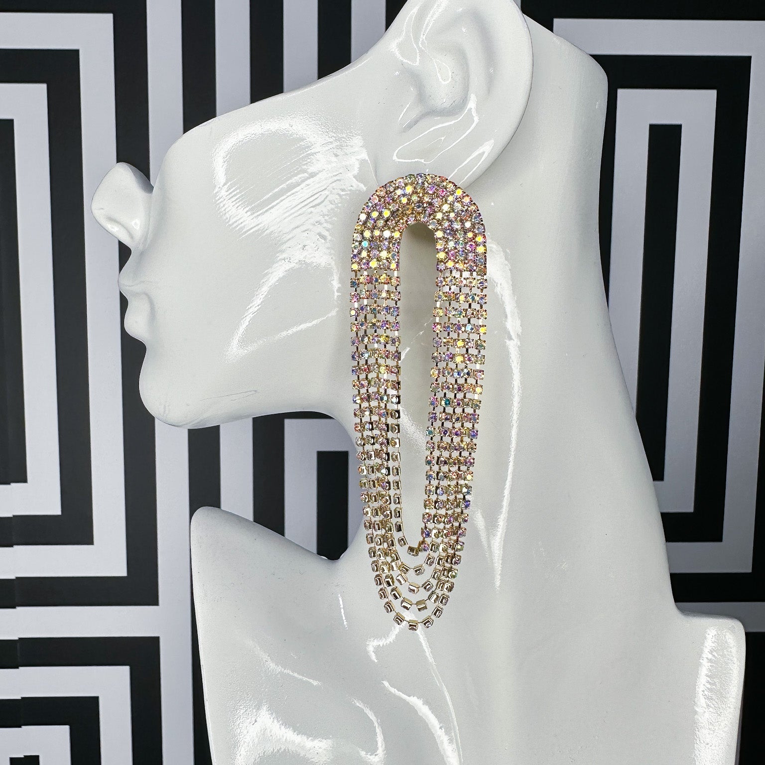 Your Majesty Rhinestone Statement earrings - Trufacebygrace