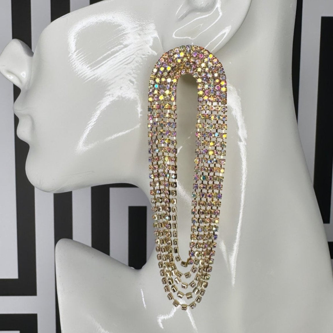 Your Majesty Rhinestone Statement earrings - Trufacebygrace