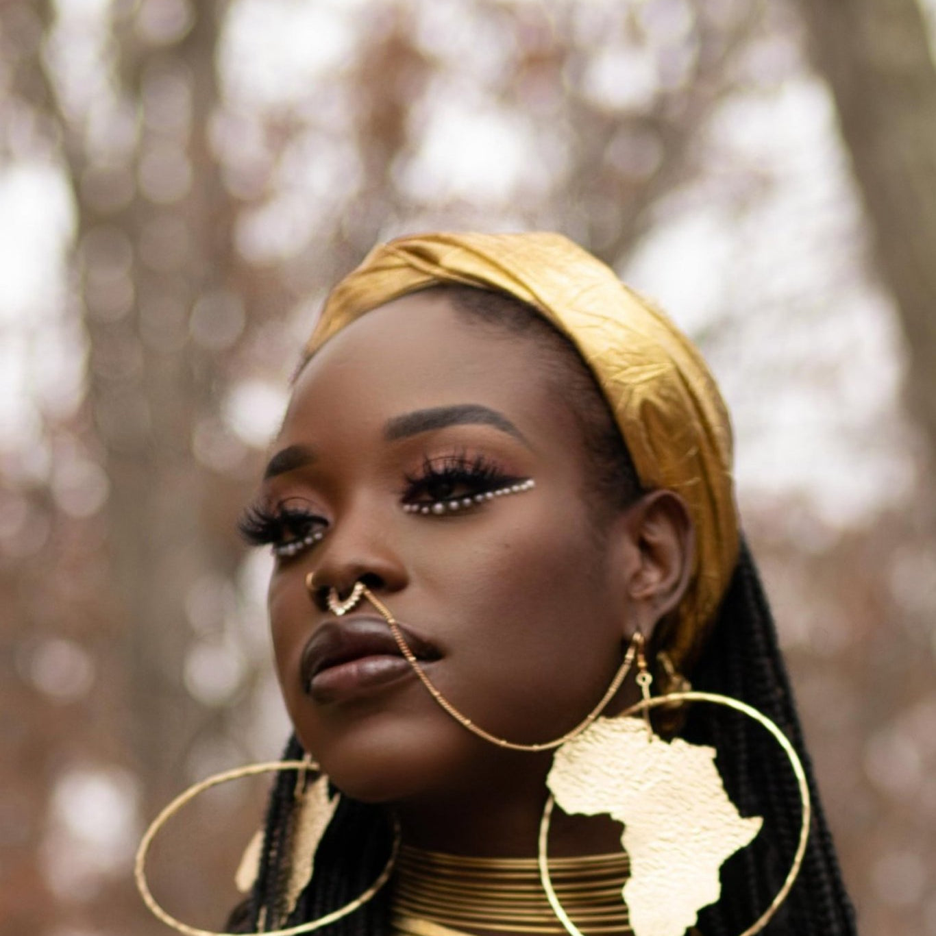Zamia Faux Septum Ring Nose to Ear chain - Trufacebygrace