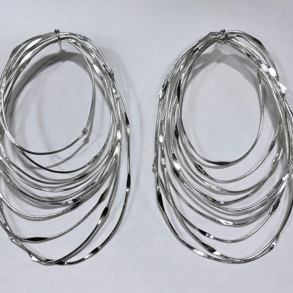 Zamunda Multi strand brass Earrings - Oval - Trufacebygrace