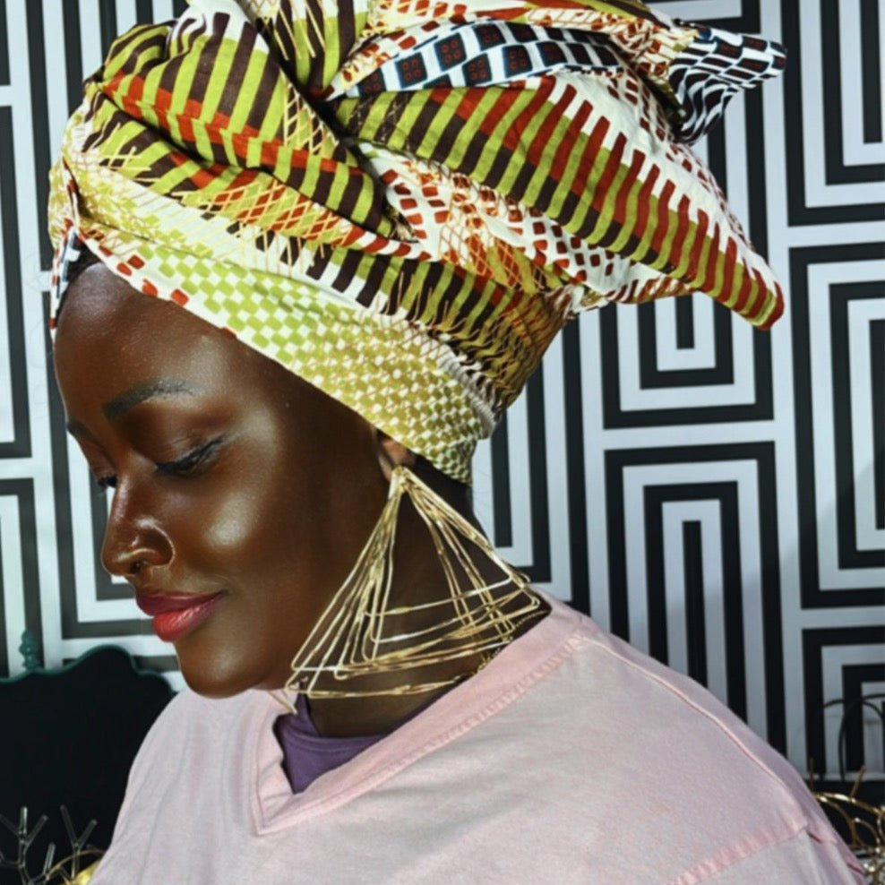 Zamunda multi strand Triangle Earrings - Trufacebygrace