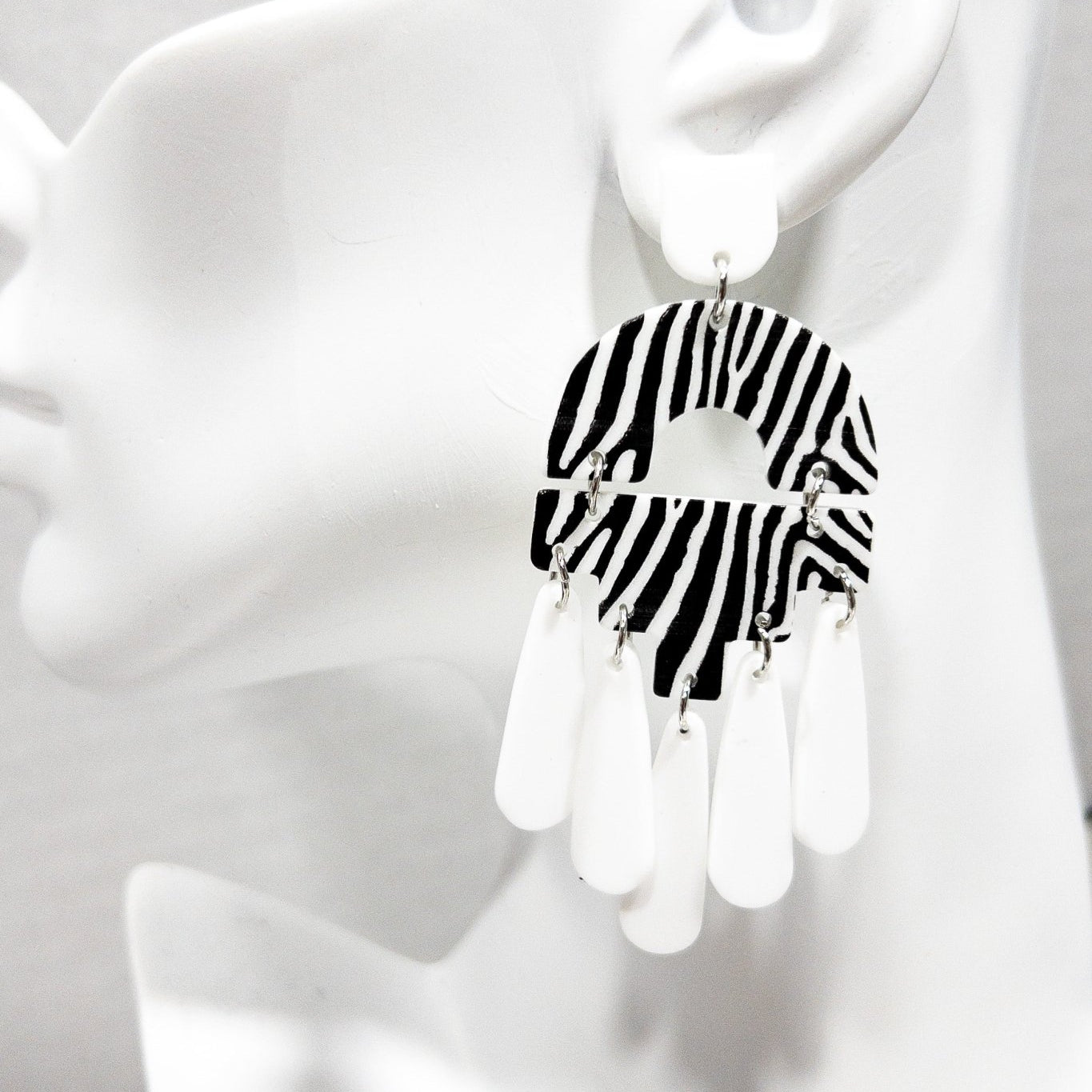 Zebra lightweight Earrings - Trufacebygrace