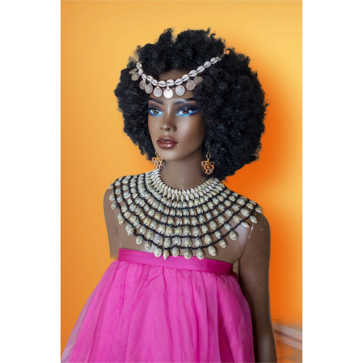 Zena Reversible Cowrie/ Cowry Shell Bib Necklace - Trufacebygrace