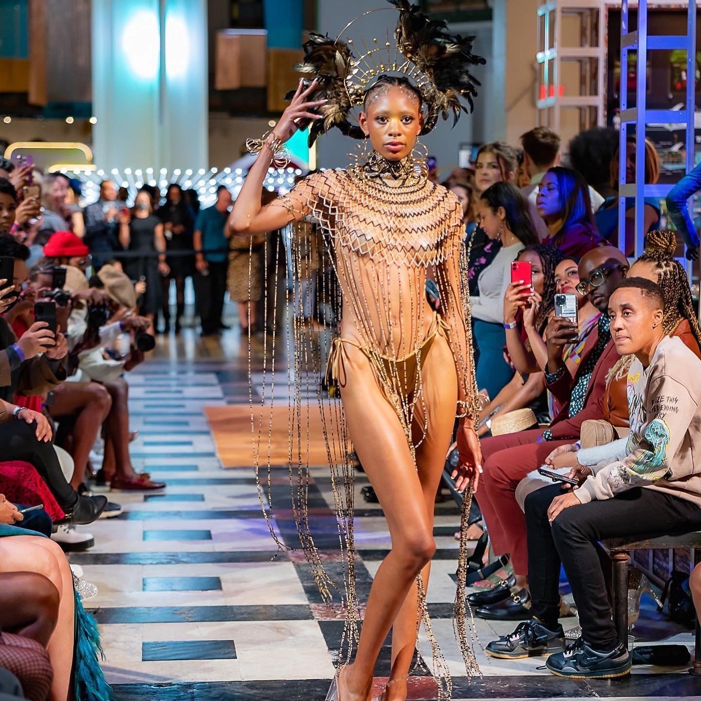 Zenith cascading long body piece necklace - Trufacebygrace