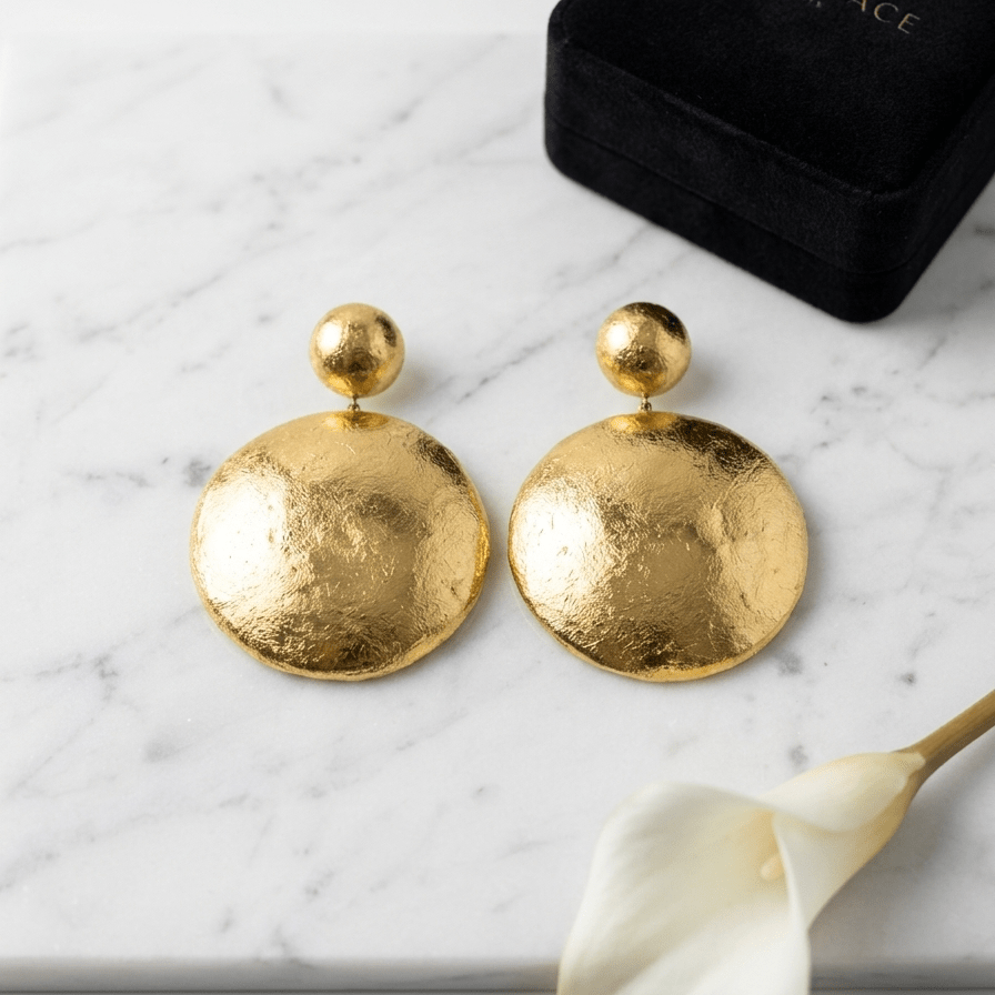 Zuwena Burnished Glow Foil Earrings - Trufacebygrace