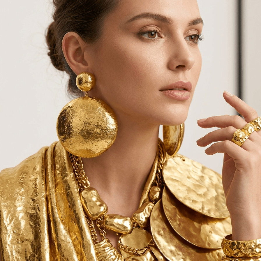 Zuwena Burnished Glow Foil Earrings - Trufacebygrace