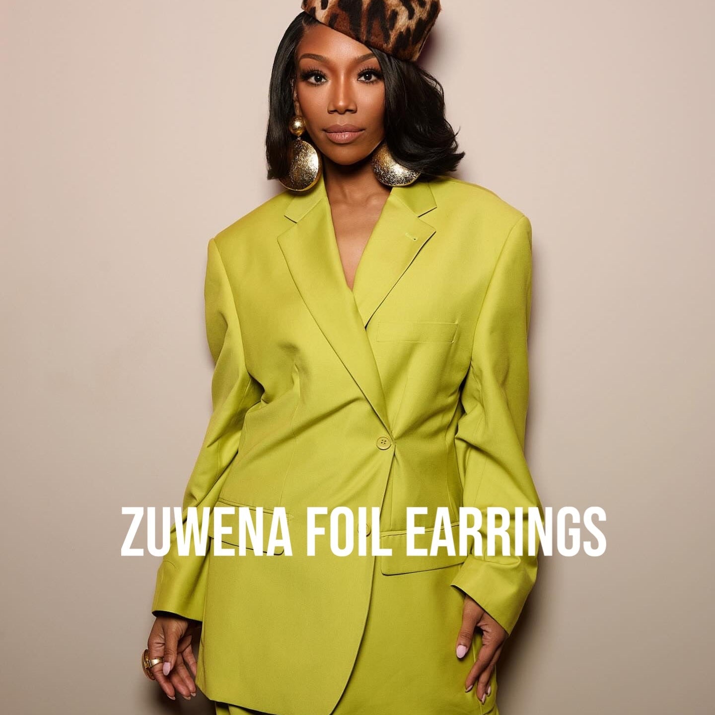 Zuwena Burnished Glow Foil Earrings - Trufacebygrace