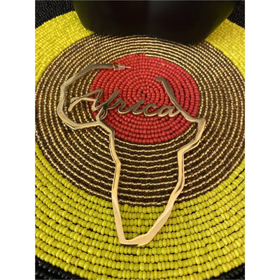 Africa Map Hoop Earrings with Africa pendant - Trufacebygrace