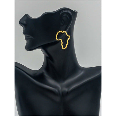 Africa Map outline Stud Earrings - Trufacebygrace