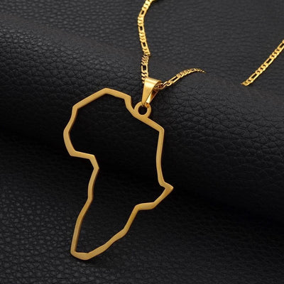 African Map Pendant Necklace - Trufacebygrace