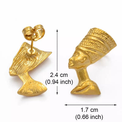 Queen Nefertiti stud earrings - Trufacebygrace