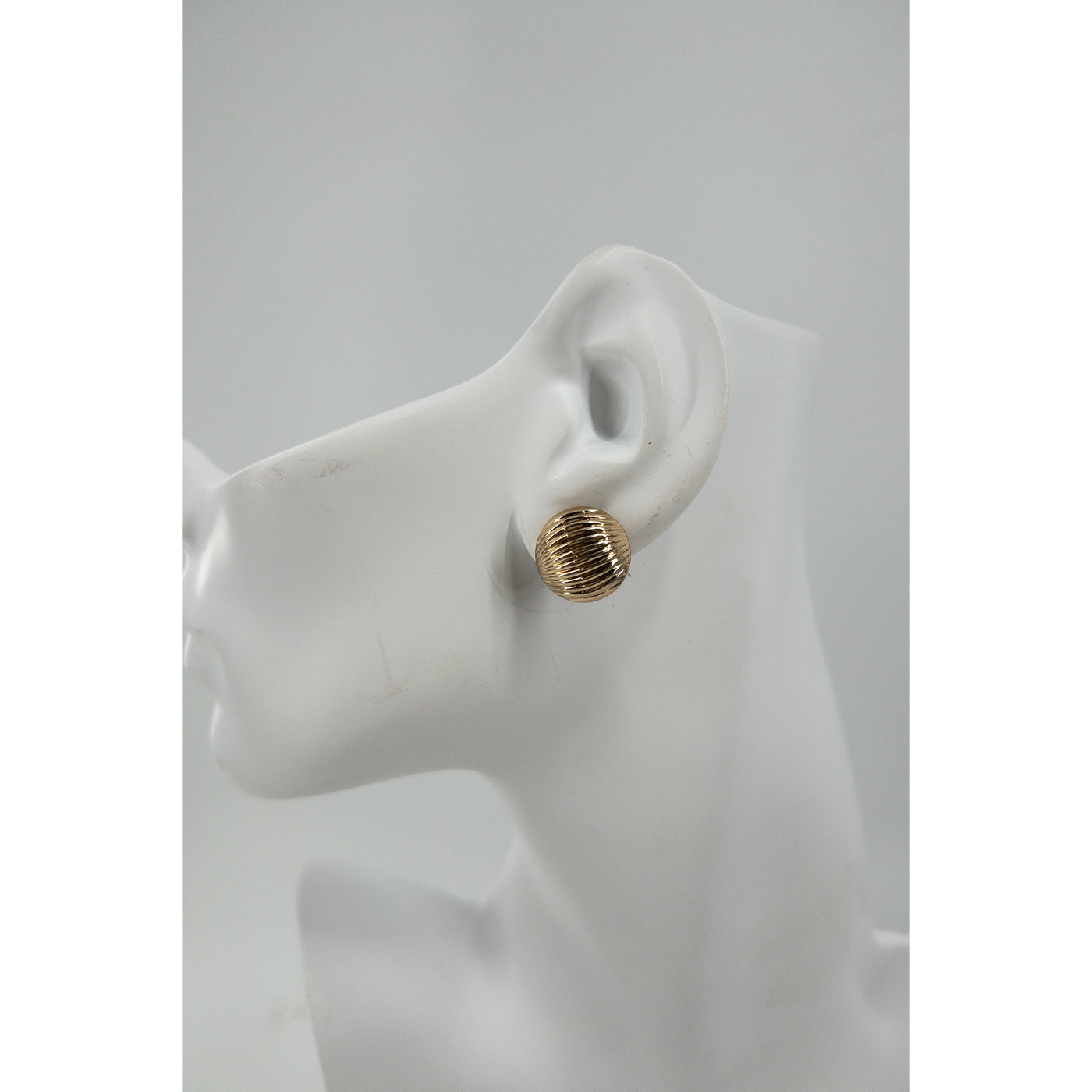 Statement Round Gold stud earrings - Trufacebygrace