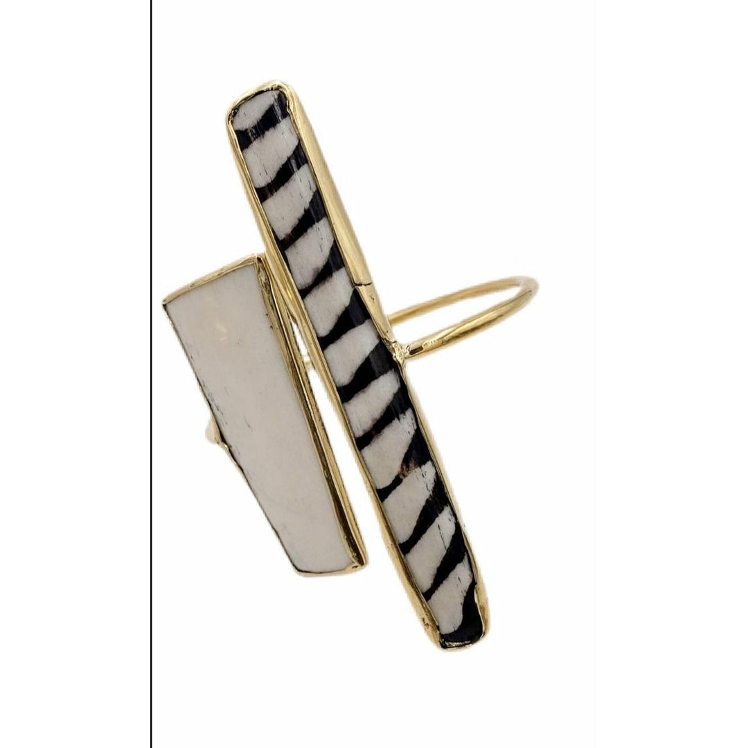 Mofasa Zebra Earrings and Cuffs/bracelet - Trufacebygrace