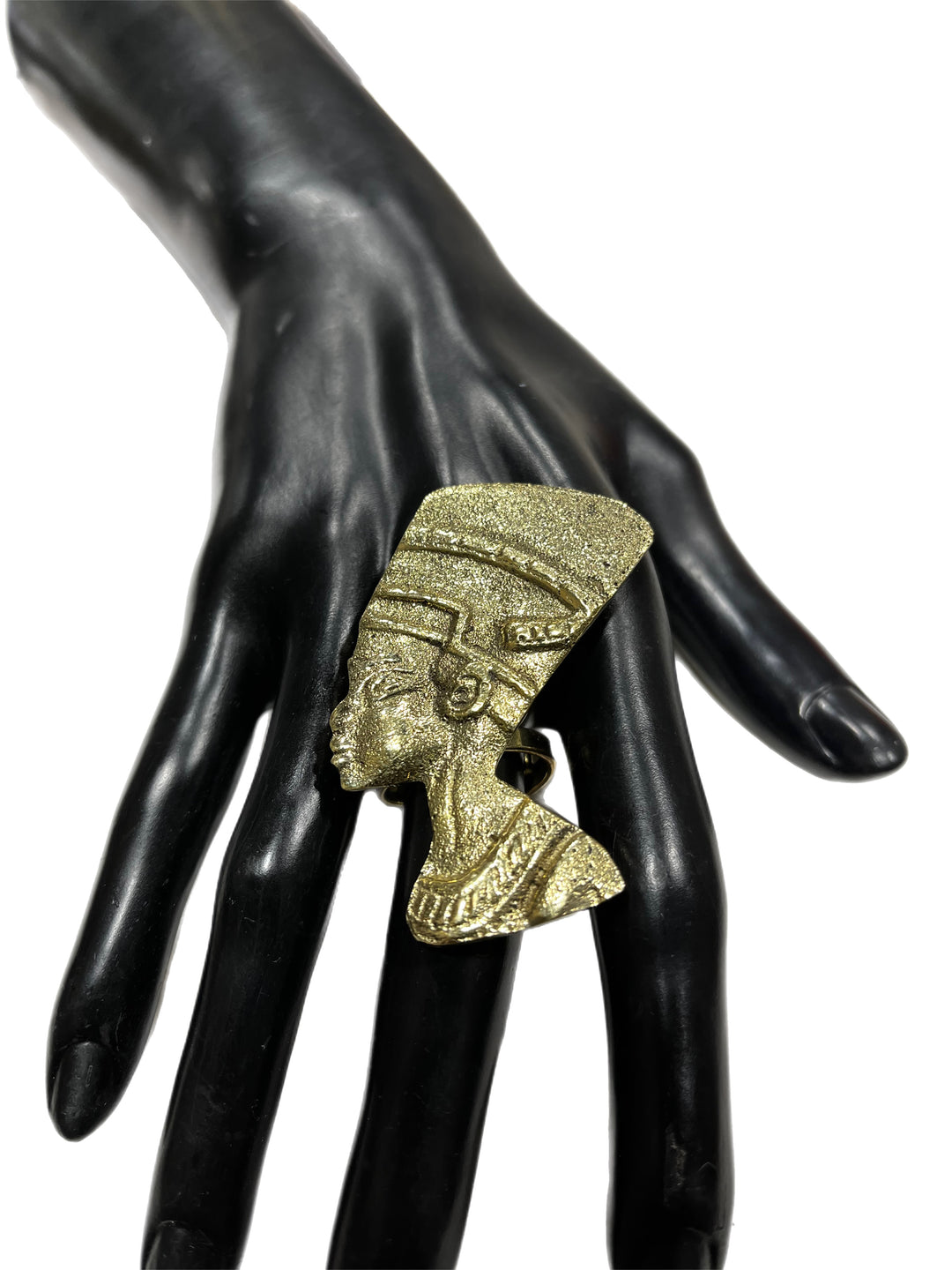 Nefertiti oversized Brass Ring